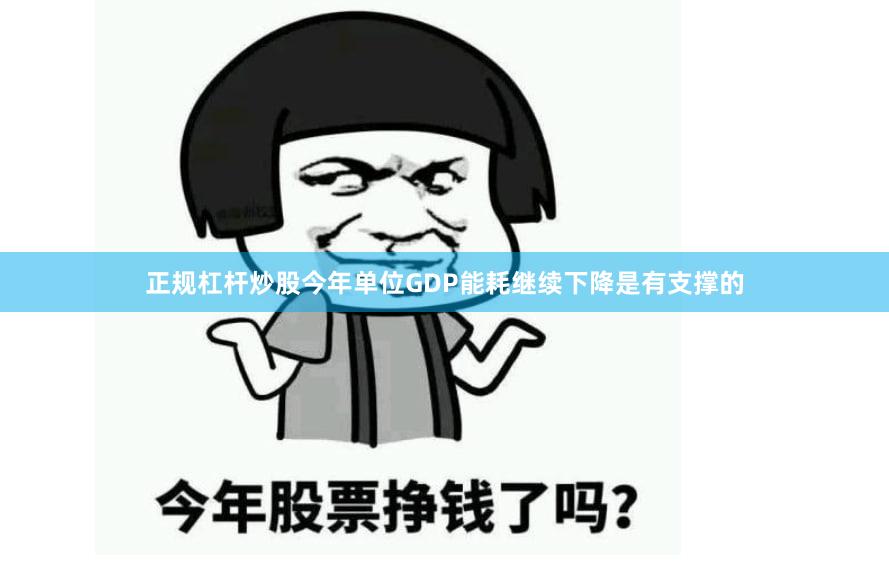 正规杠杆炒股今年单位GDP能耗继续下降是有支撑的
